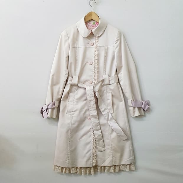 Jesus Diamante 지저스 디아망떼 트렌치 코트 연핑크