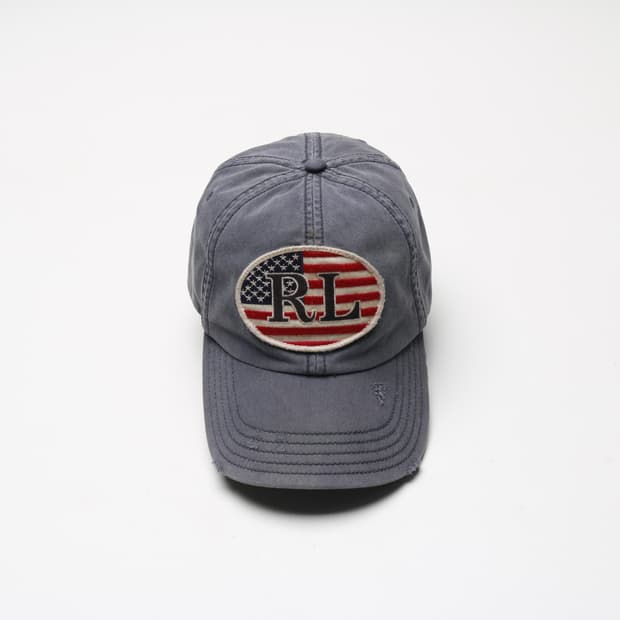 폴로 진스 RL 성조기 패치 볼캡 모자
