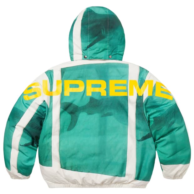 슈프림 X 데미안허스트 콜라보 다운푸퍼 새상품