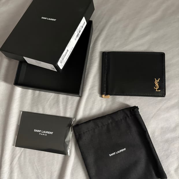 입생로랑 YSL 머니클립 블랙 금장