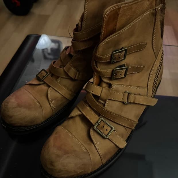 whoop de doo 벨크로 레더 부츠 새상품급