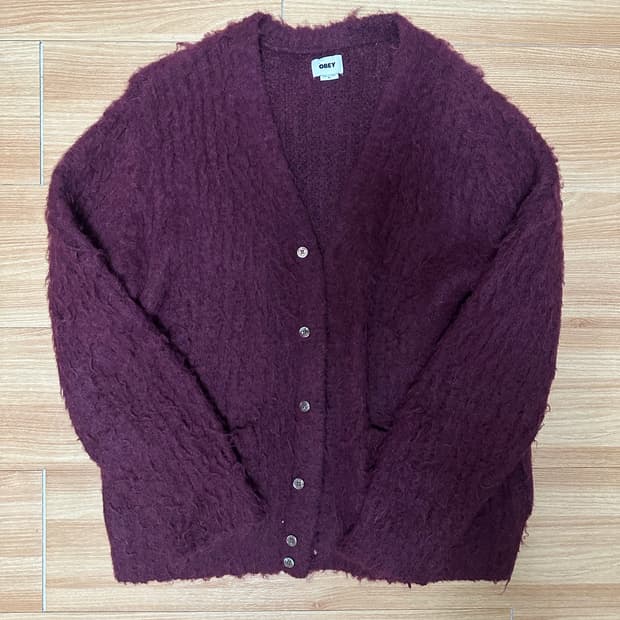 오베이 모헤어 가디건