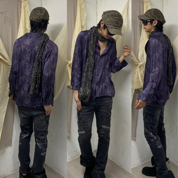 [HARE]Vkei Purple Loose-Fit Shirts