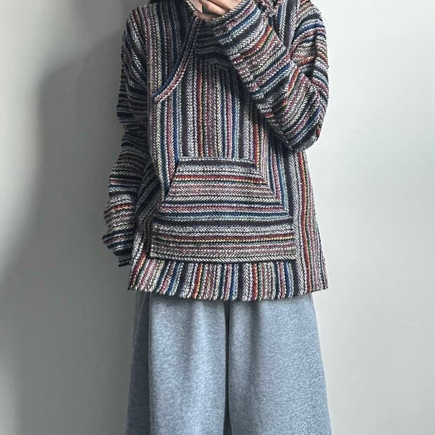 Vintage 빈티지 에스닉 멕시칸 바하 후드