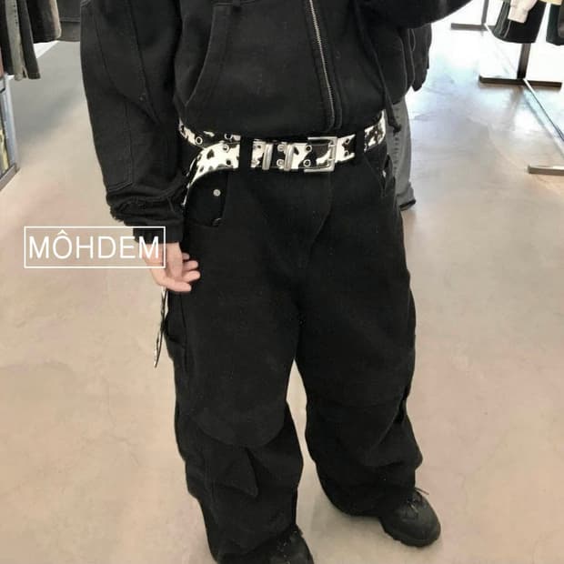 카우 송치털 롱 벨트