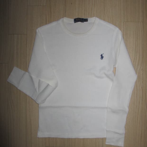 폴로 랄프로렌 Polo Ralph Lauren 화이트 와플 롱슬리브