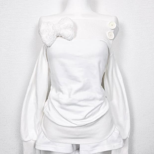 진리빈티지 화이트 오프숄더