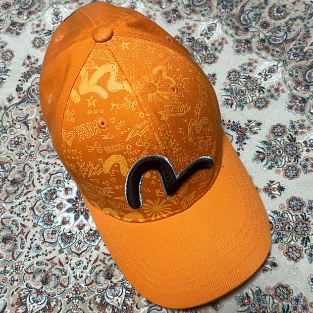 에비수 오렌지 볼캡 모자 FREE