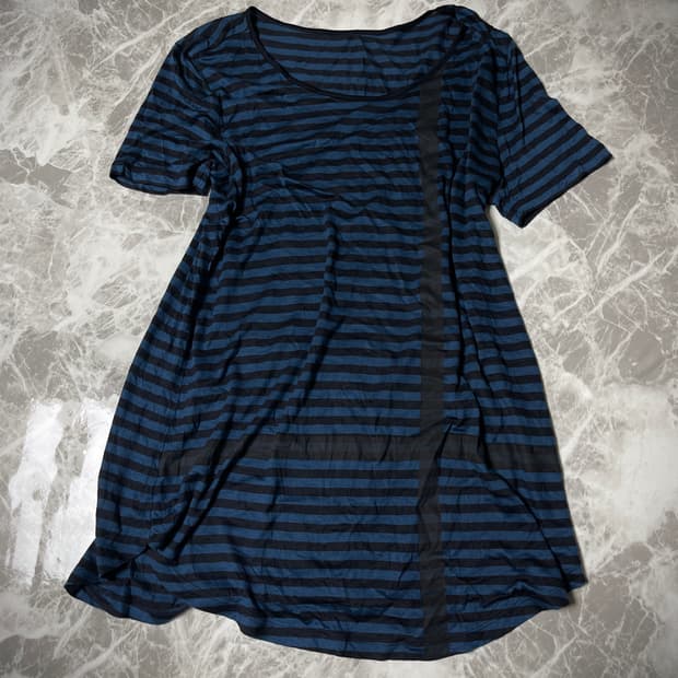 (Comme ca du mode)stripe blue sleeve t