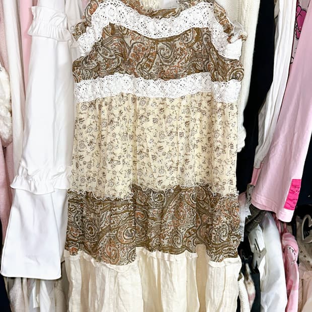 모리걸 패턴 롱원피스 일본 빈티지