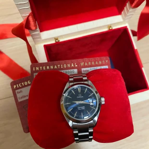 오메가 씨마스터 아쿠아테라 청판 여성용 29mm