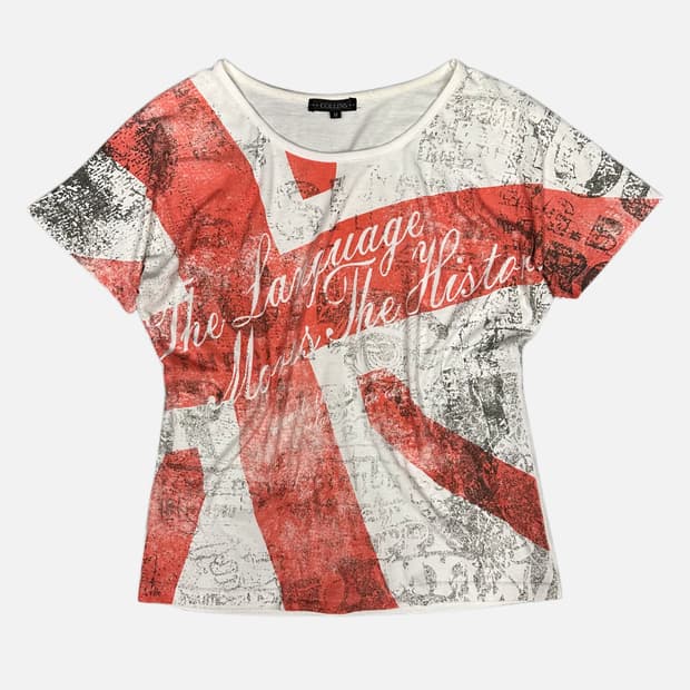 grunge punk printing t-shirt