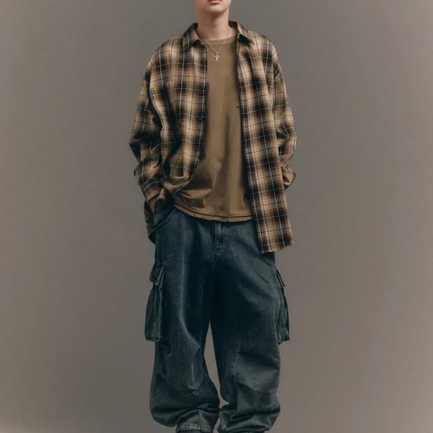 빅유니온X깡 콜라보 데님 카고팬츠