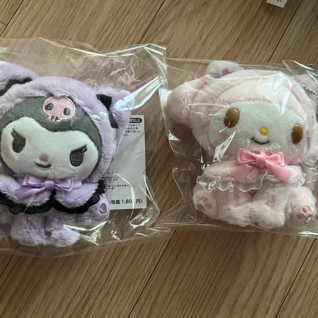 산리오 네코 쿠로미 마이멜로디 마스코트 인형 키링