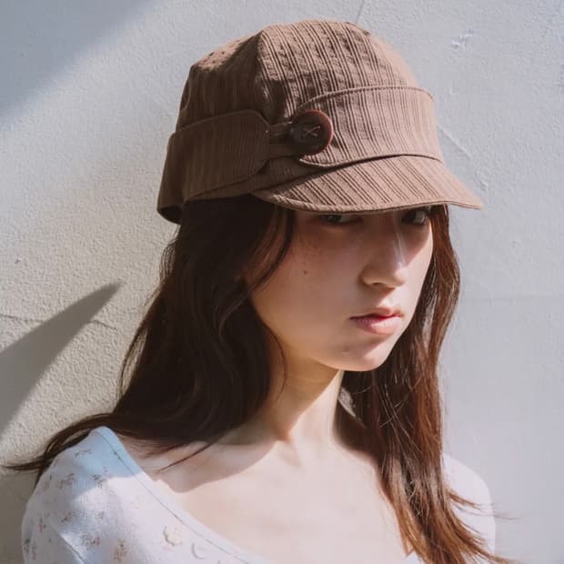 오피쉬 모자 oafish Button Strap Cap, Brown