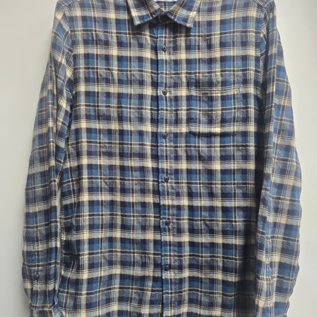 코오롱 시리즈 면 체크셔츠 100