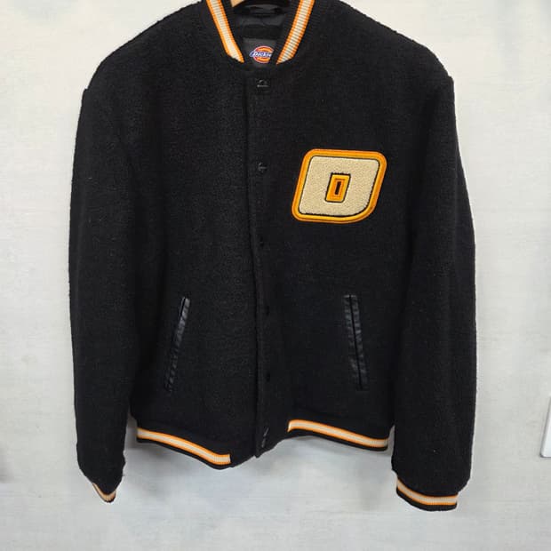 디키즈 셔닐 스펠아웃 로고 울 바시티자켓 s