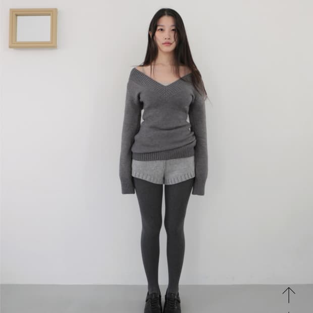 베이비랩 오프숄더 니트