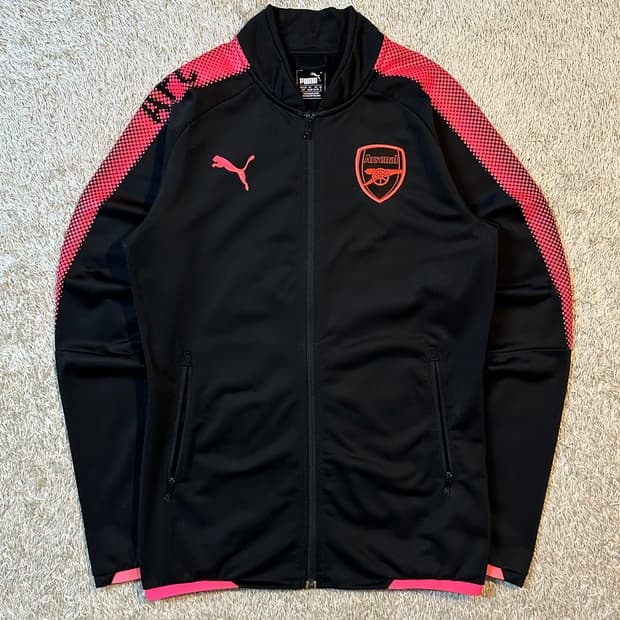푸마 아스날 17-18 스타디움 트랙탑 져지 블랙 핑크