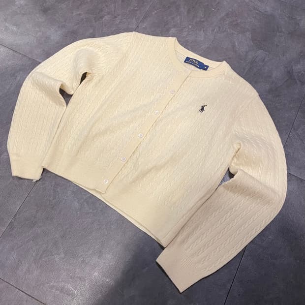 [IM] polo 폴로랄프로렌 화이트 가디건니트