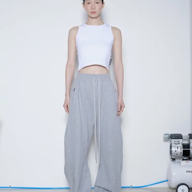 온리스웻팬츠 25 뉴 벌룬 와이드 스웻팬츠 그레이