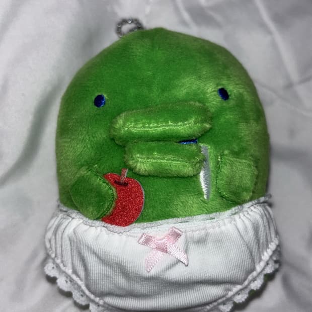 다마고치 침흘리는 주댕치 구치파치 초록돼지 키링 인형