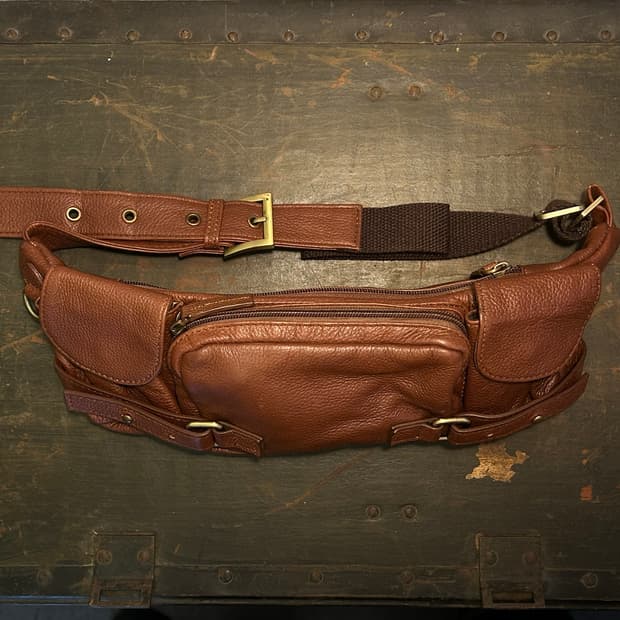 Vintage leather belt bag