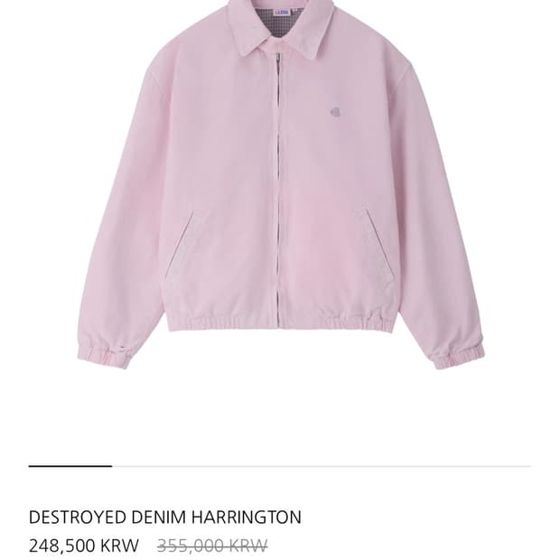 LLEGE DESTROYED DENIM HARRINGTON S