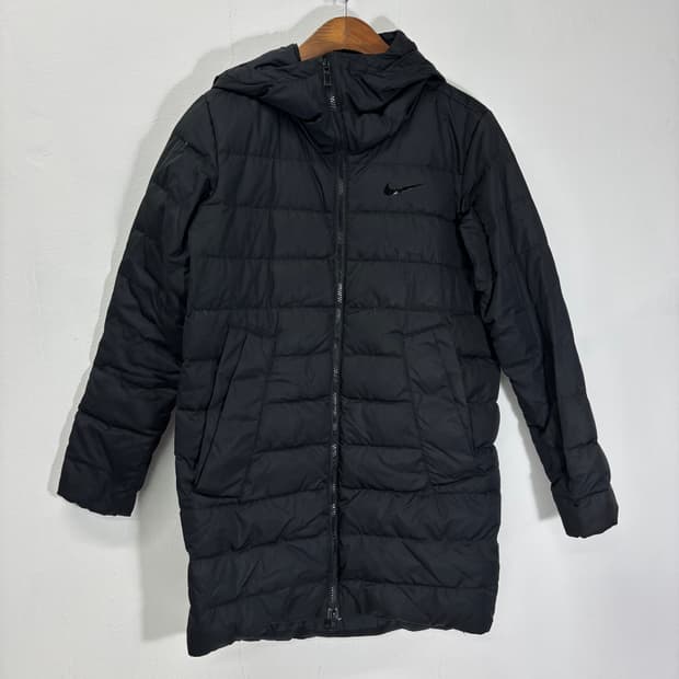 우먼M 나이키 블랙 투웨이 덕다운 롱패딩
