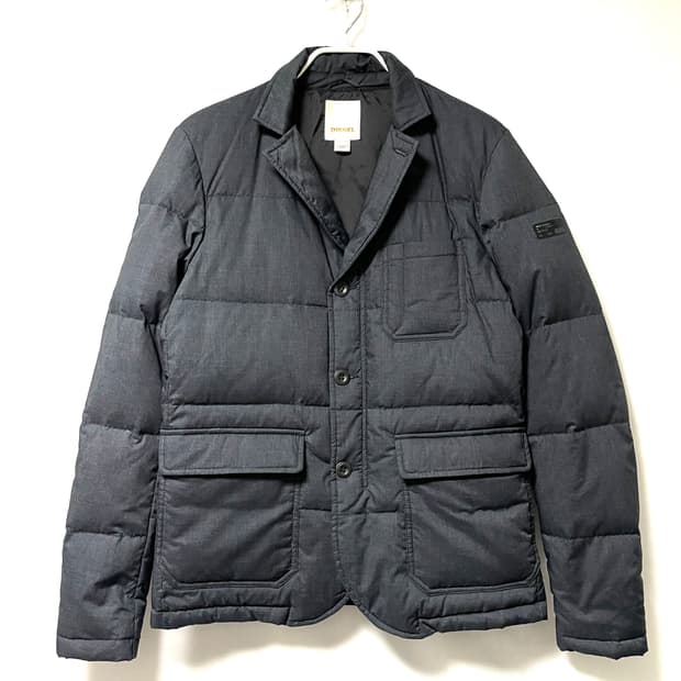 DIESEL 디젤 남성 덕다운 쓰리포켓 패디드 자켓 M _ 차콜