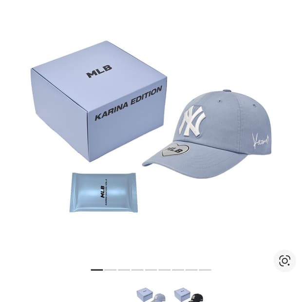 MLB x 카리나 시그니처 언스트럭쳐 볼캡 스카이 블루