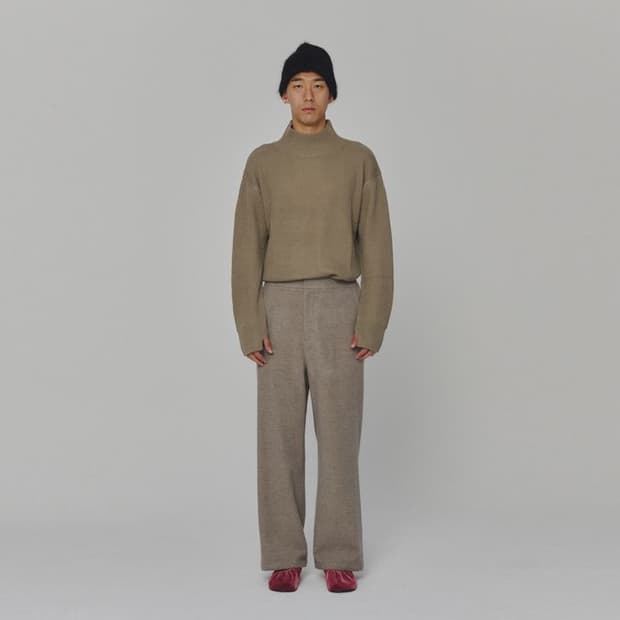 아모멘토 WOOL BANDING JOGGER PANTS