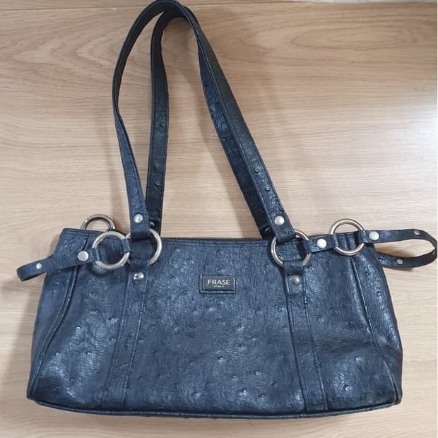 이탈리아 수입보세 특가~리얼 천연 타조가죽 리본장식 숄더백 레이디 정장핸