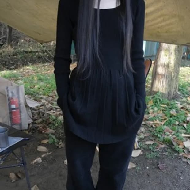 애프터먼데이 ribbed pleats mini ops