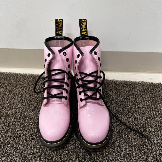 닥터마틴 여성 페이턴트 워커 부츠 핑크 UK 4(230)