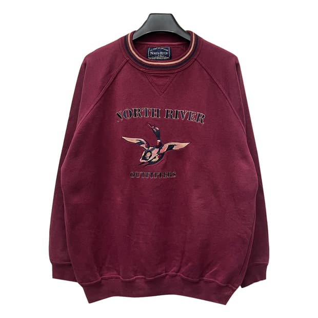 USA 빈티지 North River 자수 맨투맨 L