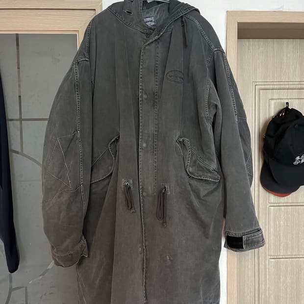 디네댓 워시드 오버핏 야상