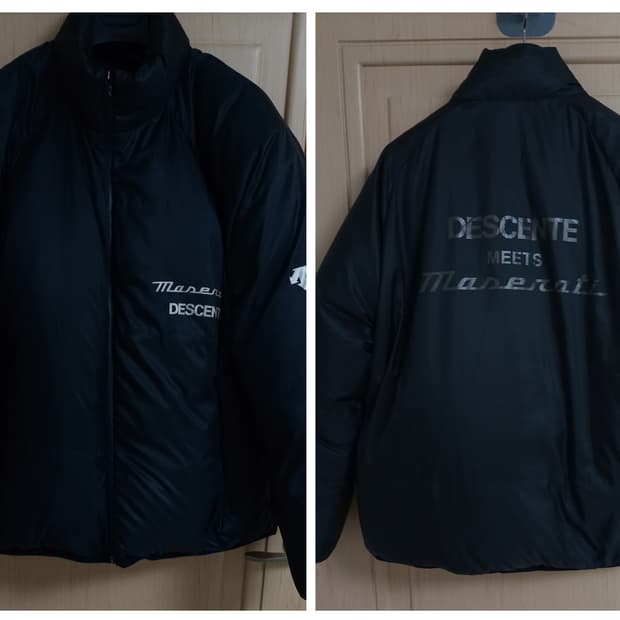 정품 데상트 마세라티 콜라보 구스다운 에어써큘레이션 패딩 110