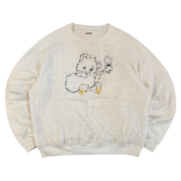 캐피탈 30 플리스 X 퍼 그리즐리 맨투맨 스웻셔츠 화이트