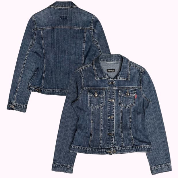 vintage denim crop jacket