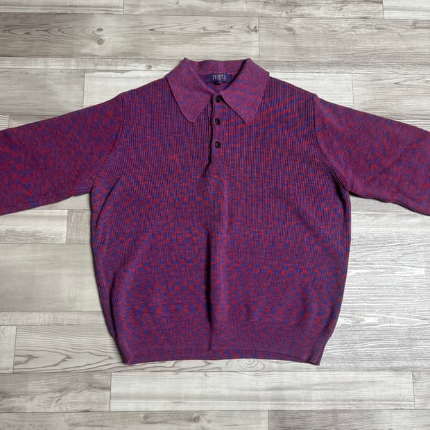 비슬로우 믹스 컬러 코랄 니트 