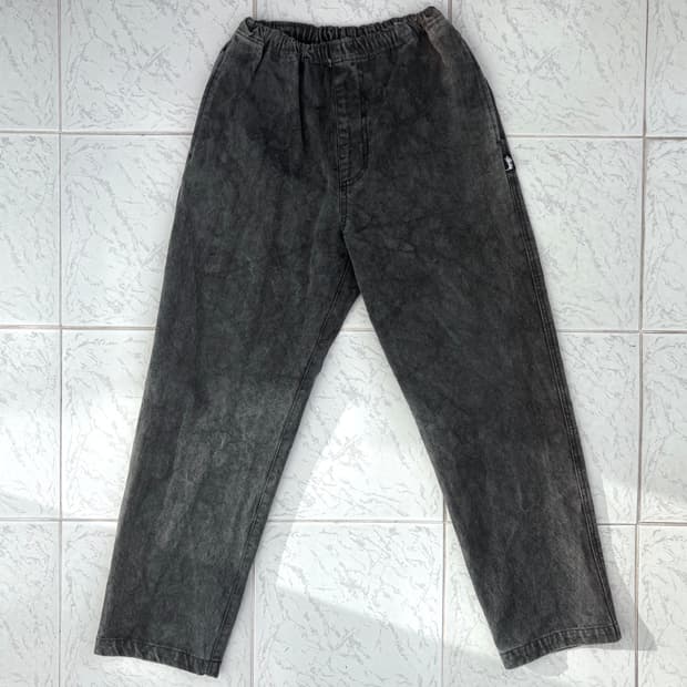 STUSSY WASHED CANVAS BEACH PANT S
