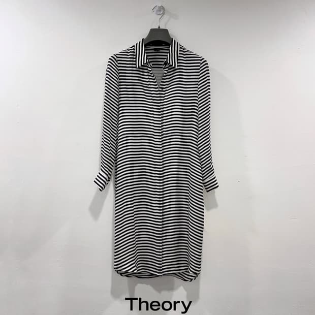 Theory 띠어리 실크 롱 블라우스