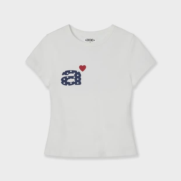 AEAE DOT SMALL LETTER TEE [WHITE]