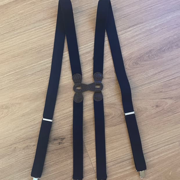 알버트서스턴 네이비 헤링본 서스펜더