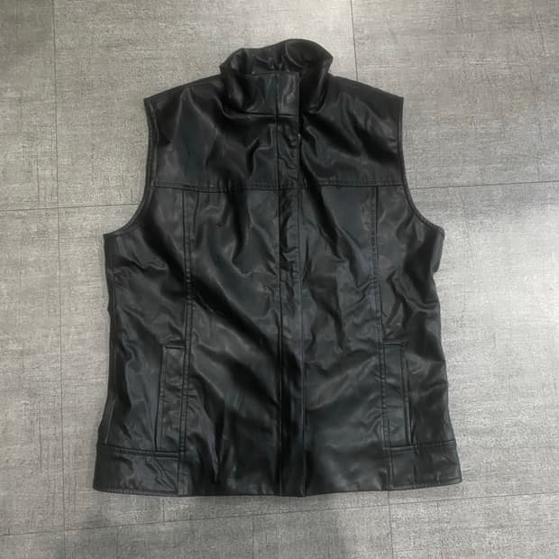 일본빈티지 Ellesaison 오리엔탈보헤미안 가죽레더베스트조끼