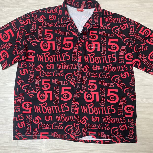 코카콜라 5Cent Pattern 셔츠
