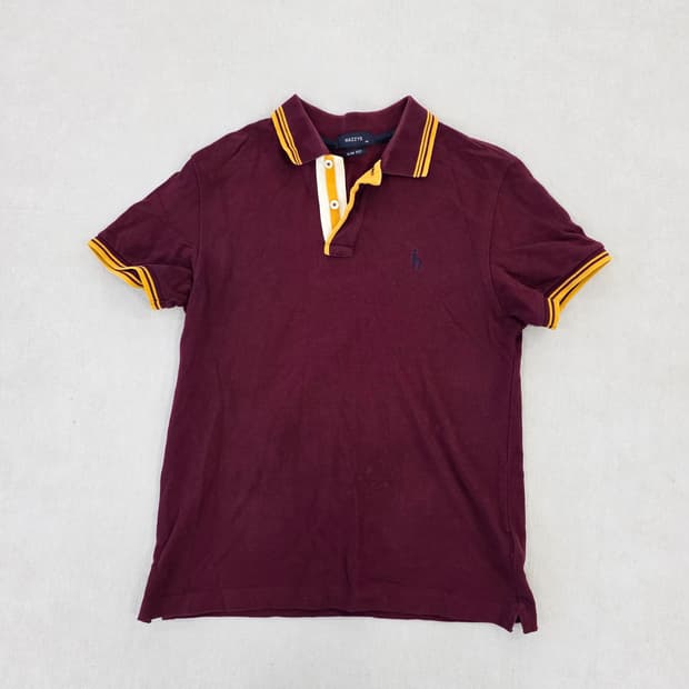 [M] 헤지스 슬림핏 카라셔츠 반팔티 0210J