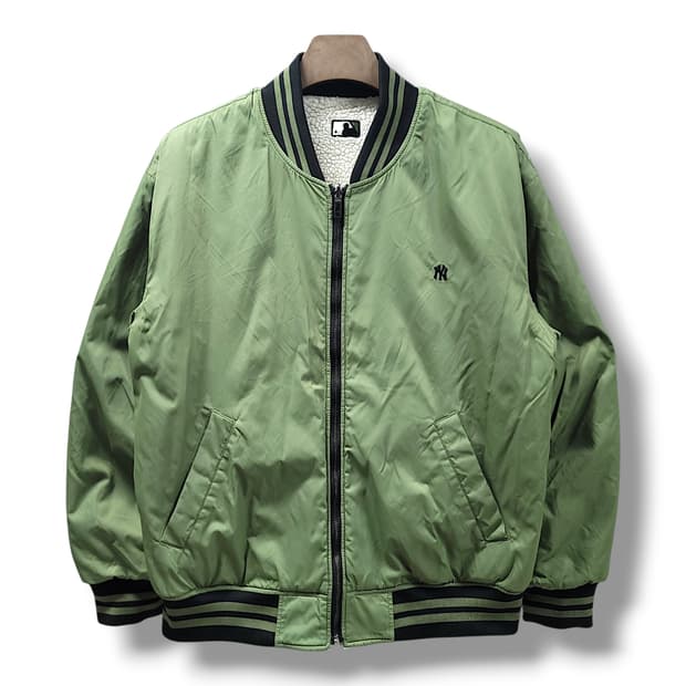 [L/100] MLB 뉴욕 양키즈 리버시블 쉐르파 바시티 자켓