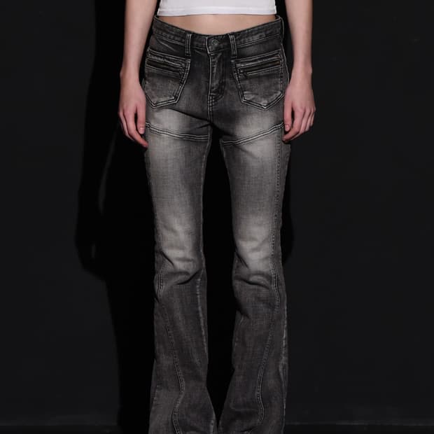 FRONT POCKET BOOTS CUT DENIM PAN